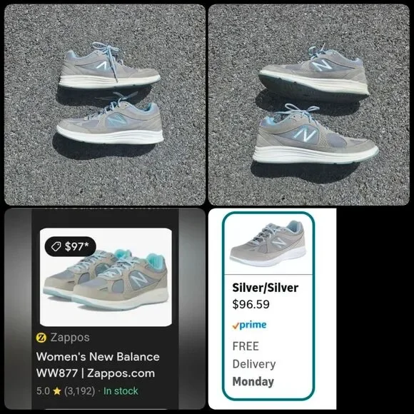 New Balance 877 V1 Walking Shoe WW877SB - Women sz 11 - Picture 3 of 7